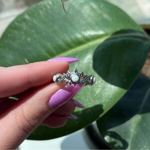 Gemma Kendra Scott  Silver Opal Ring size 7